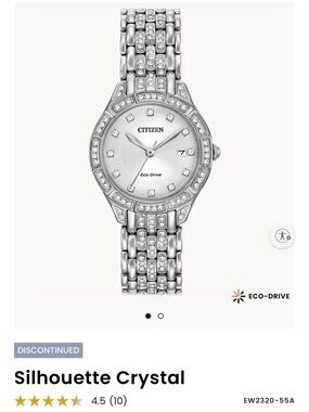 Citizen Silver Crystal Bracelet Eco-Drive Watch